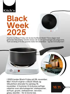 Forhåndsvis Black Friday Varsel fra butikk Kitch´n gyldig fra 28/10/2025