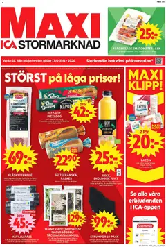 Förhandsgranska reklamblad ICA Maxi erbjudanden från butik ICA Maxi gäller från 13/04/2026