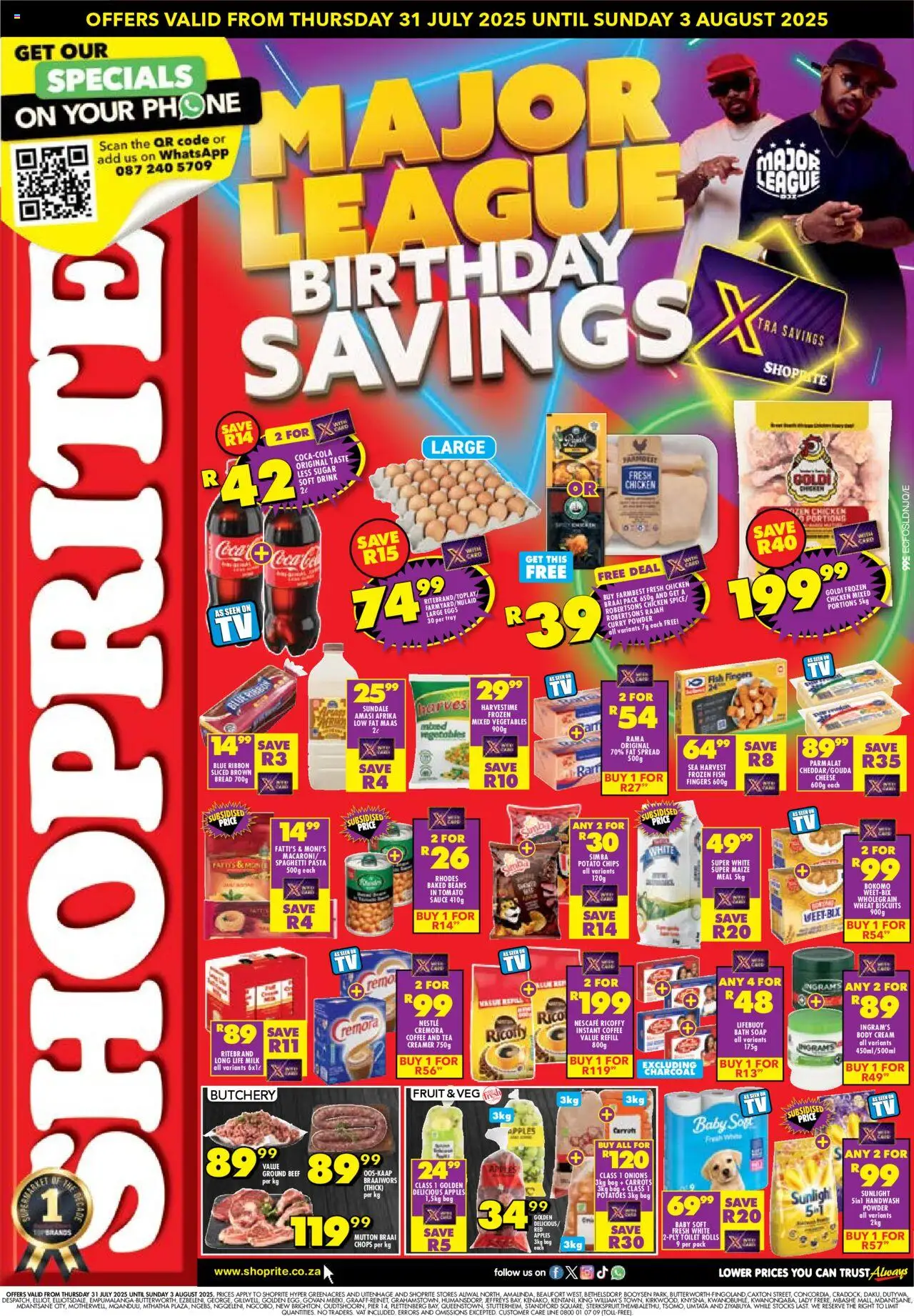 Shoprite Eastern Cape - Major League Birthday Deals 31/07 - 03/08/2025 >> Catalogue