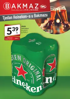 Pregled letka Tjedan Heineken trgovine Bakmaz vrijedi od 27.10.2025