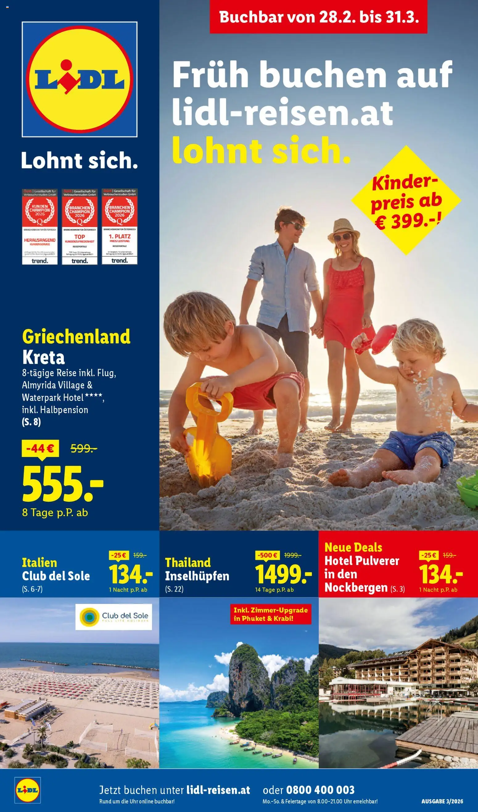 Vorschau der Angebote: Lidl Lidl Februar/März Reise - Highlights gültig ab 28.02.2026