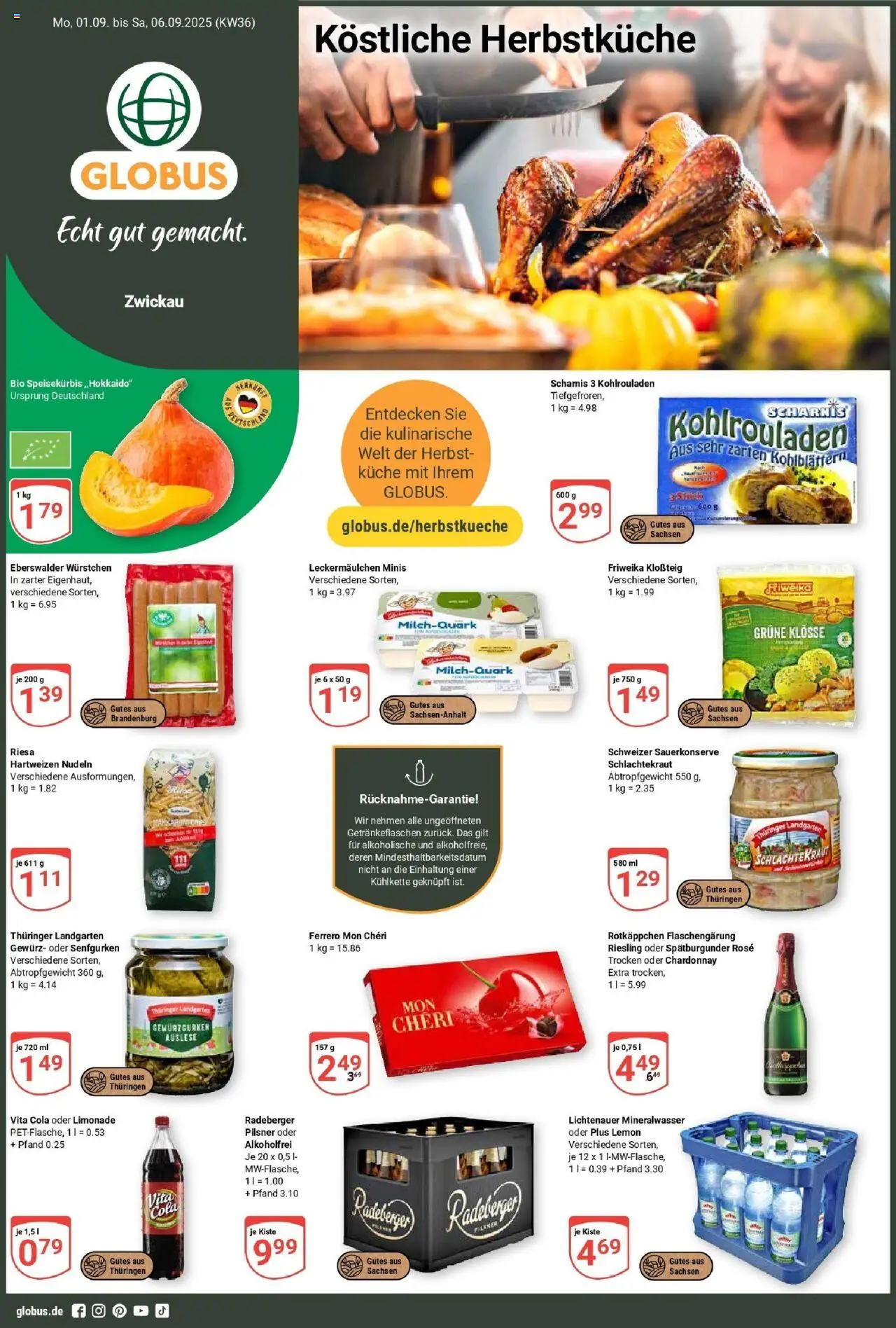 Globus Prospekt ab Montag 01.09.2025 > Prospekt Zwickau	