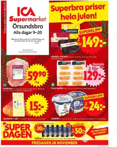 Förhandsgranska reklamblad Örsundsbro från butik ICA Supermarket gäller från 24/11/2025
