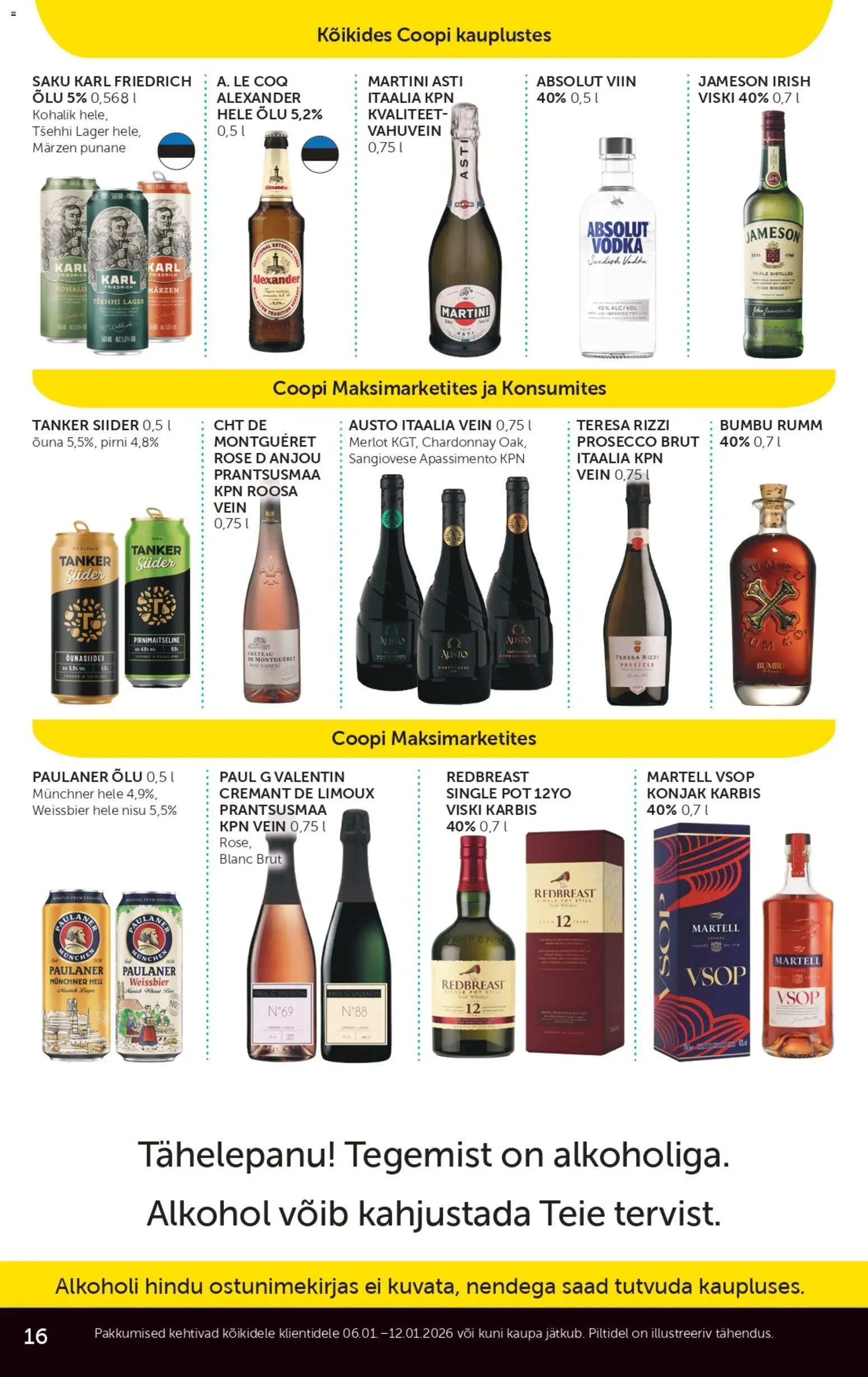 Coop kliendilehe eelvaade alates 2026.01.06