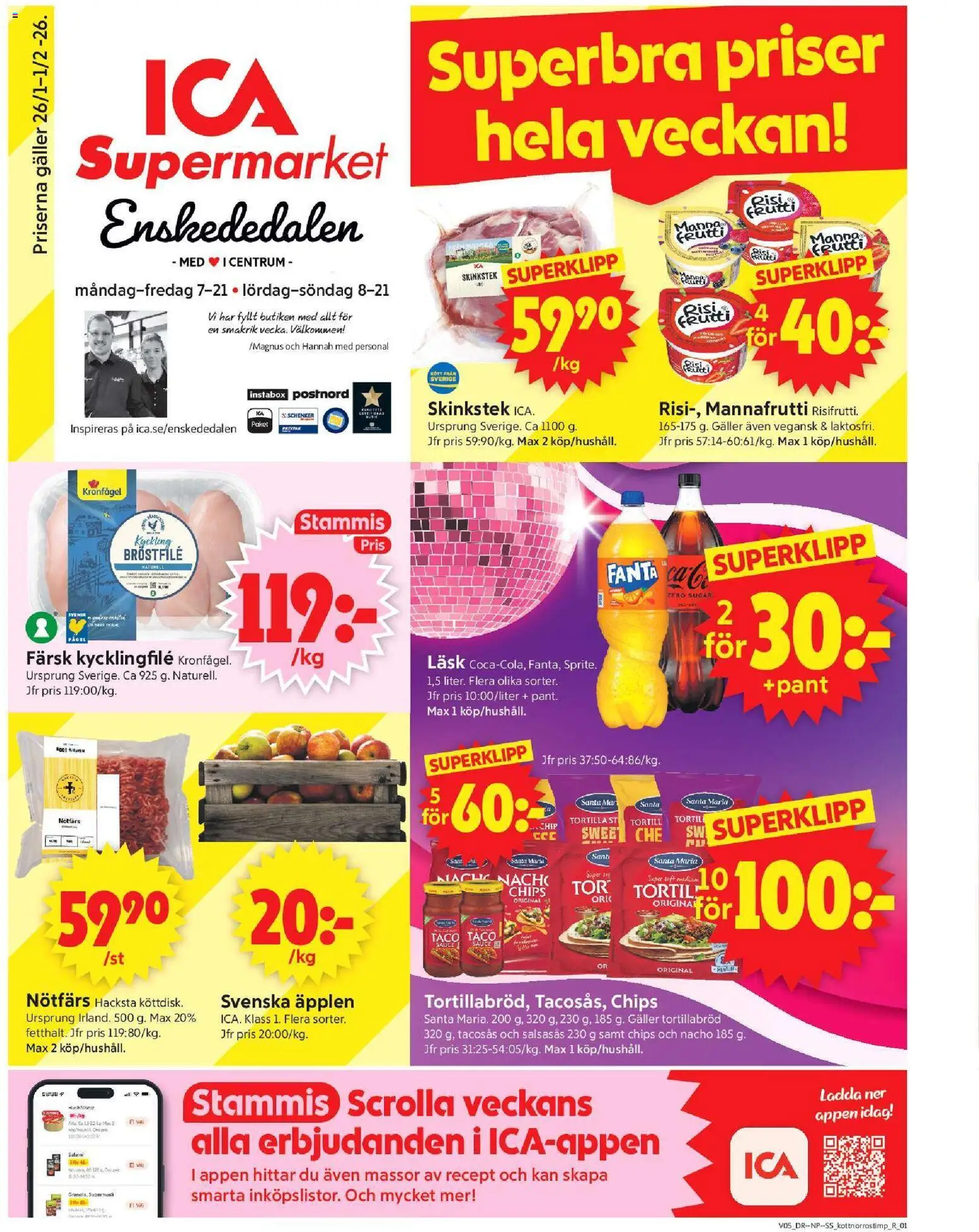 Förhandsgranska reklamblad Enskededalen från butik ICA Supermarket gäller från 26/01/2026
