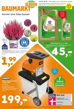 Vorschau von dem Prospekt des Geschäftes Globus Baumarkt, gültig ab dem 14.09.2025