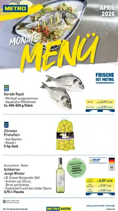 Vorschau von dem Prospekt des Geschäftes Metro, gültig ab dem 01.04.2026