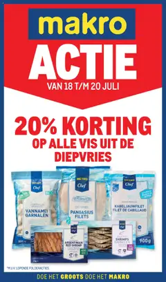 Voorbeeld van Actie vis van winkel Makro geldig vanaf 18-07-2025