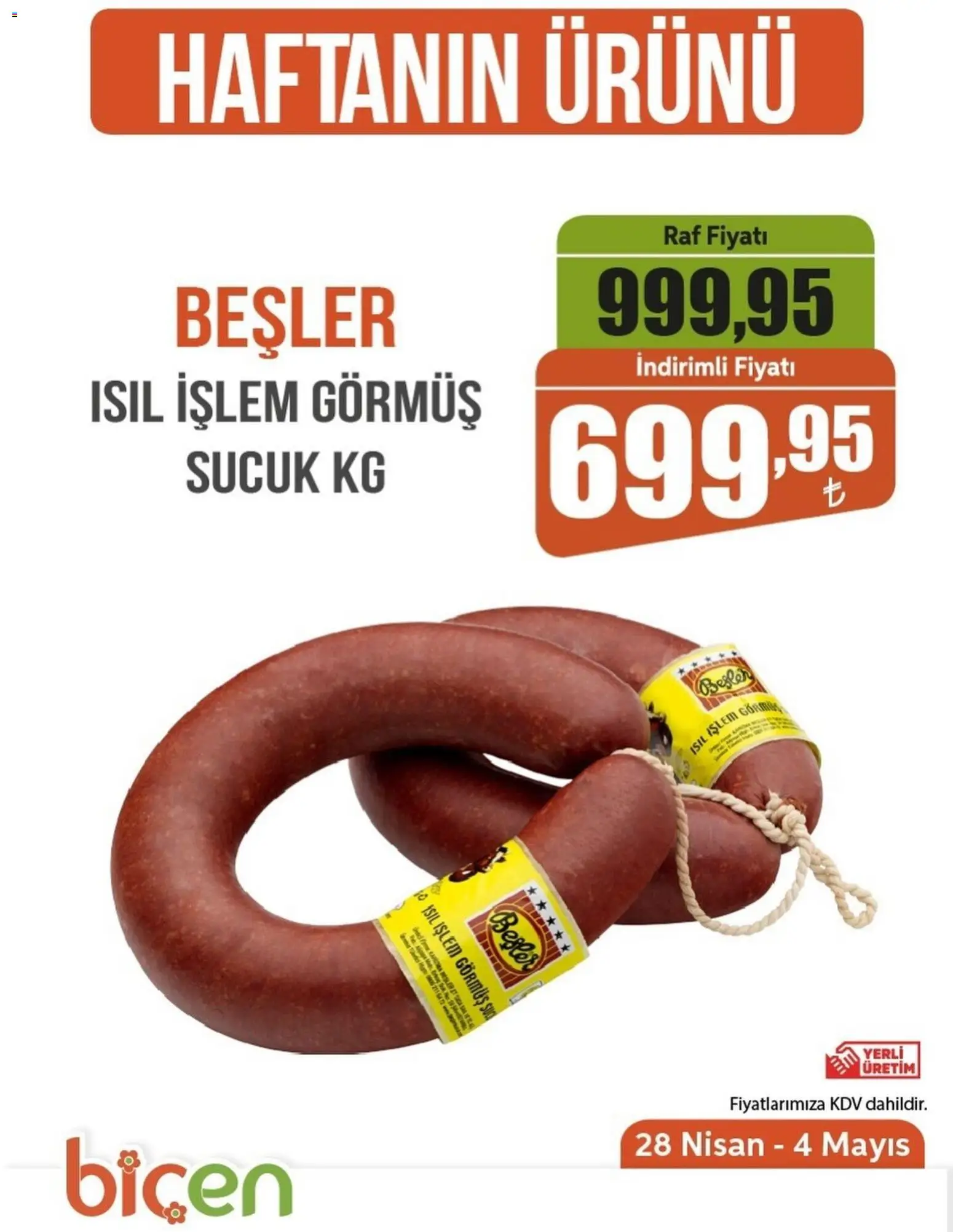 Biçen Market Biçen Market - Haftanın Ürünü 28.04.2026 - Broşürünün önizlemesi