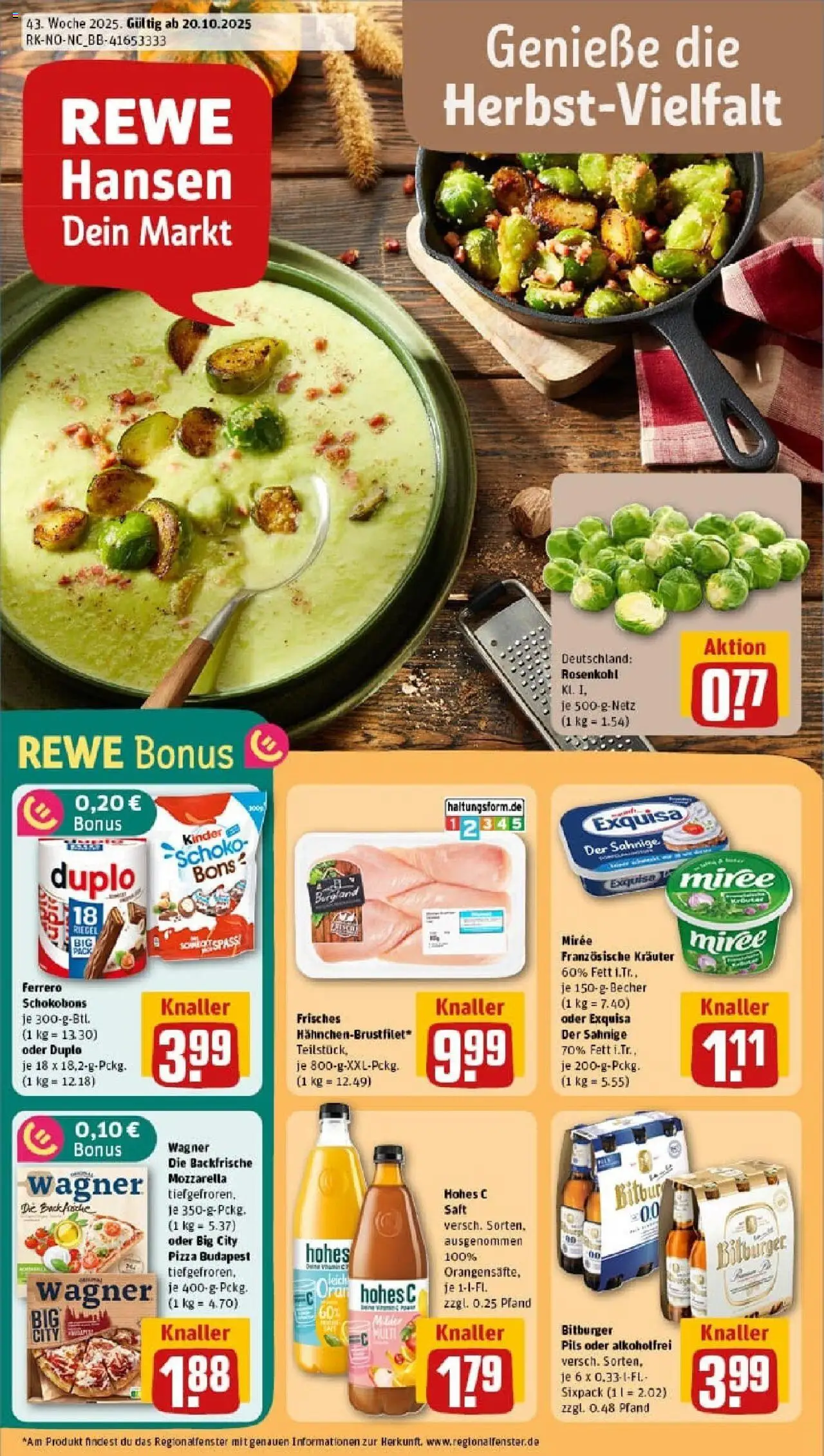 REWE Prospekt ab 19.10.2025 nächste Woche - Prospekt Flensburg	