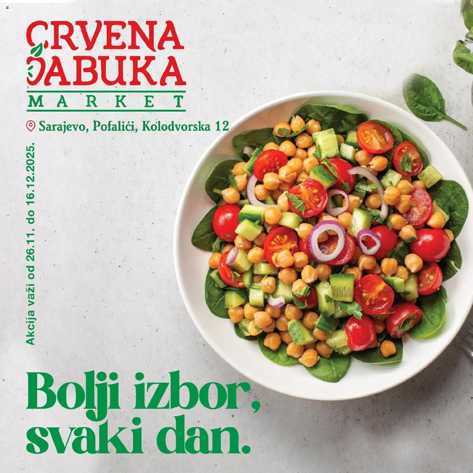 Pregled letka Katalog Crvena jabuka market Pofalići trgovine Crvena jabuka vrijedi od 2025.11.26