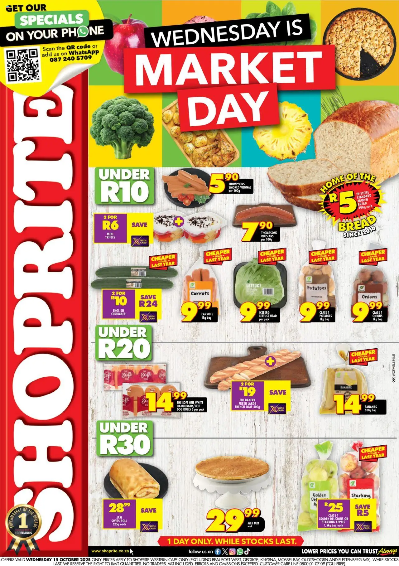 Shoprite Western Cape - Market Day Deals 15/10 - 15/10/2025 >> Catalogue