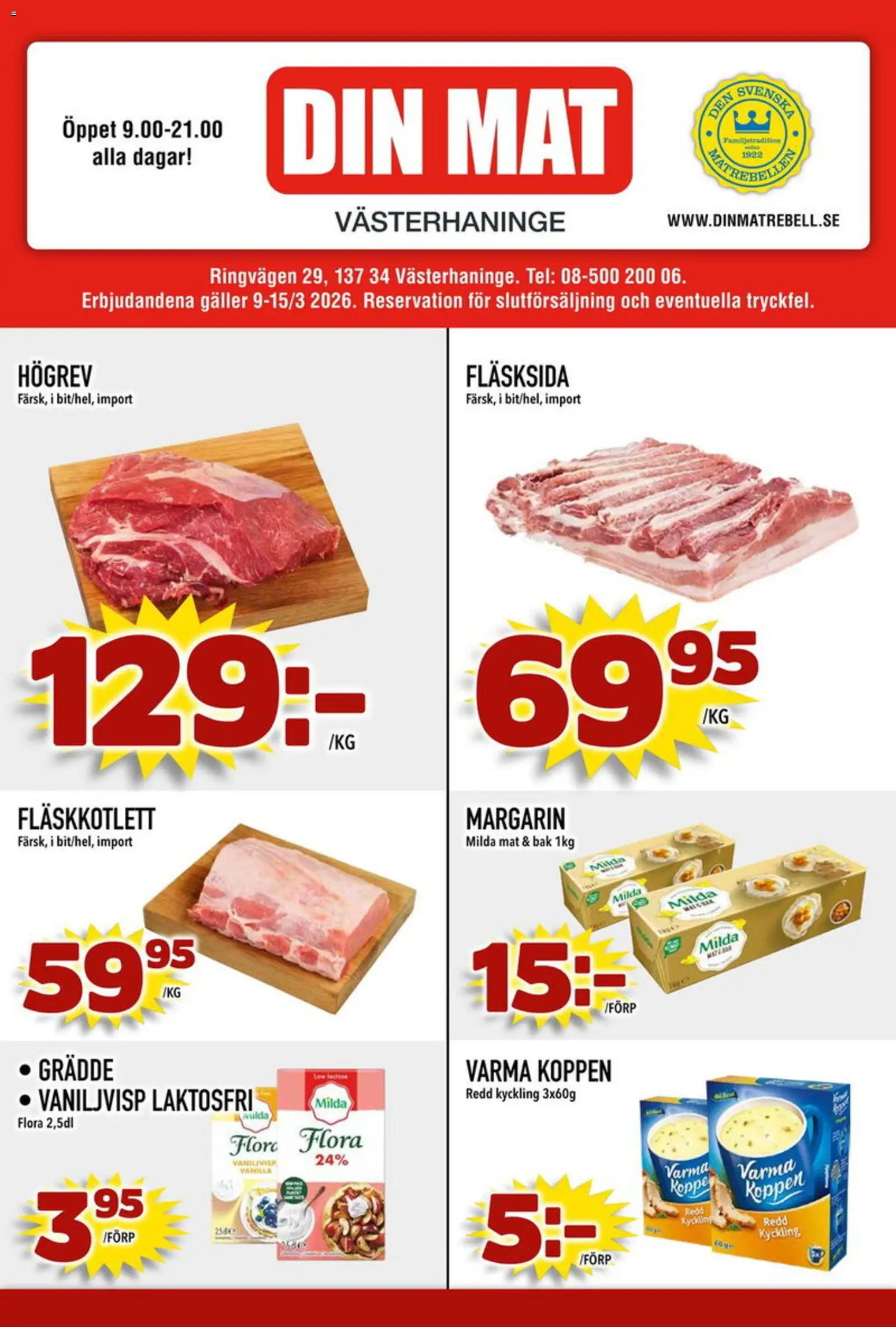 Förhandsgranska reklamblad Din Mat erbjudanden från butik Din Mat gäller från 16/03/2026