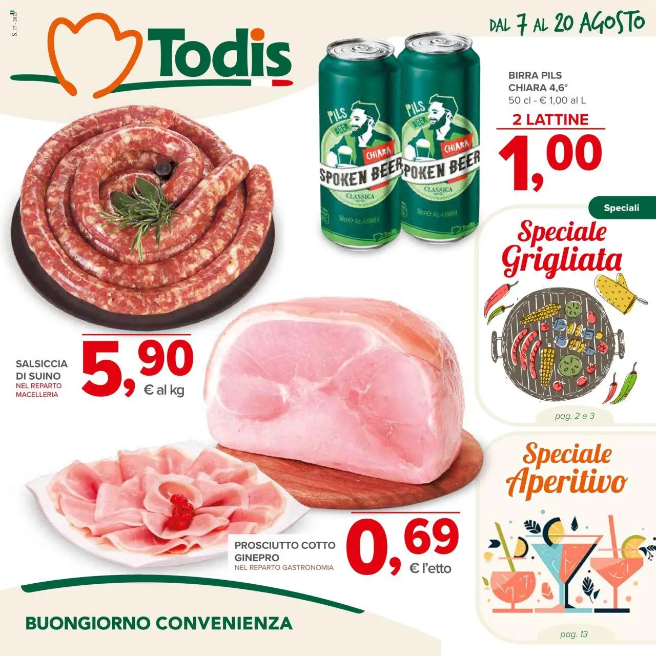 Volantino Todis valido da 07/08/2025 numero di pagina 1