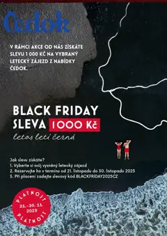 Náhled nabídky: Čedok Black Friday avízo platný od 21.11.2025