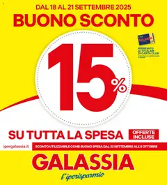 Anteprima dell'opuscolo Volantino Buono sconto dal negozio Galassia valido da 18/09/2025