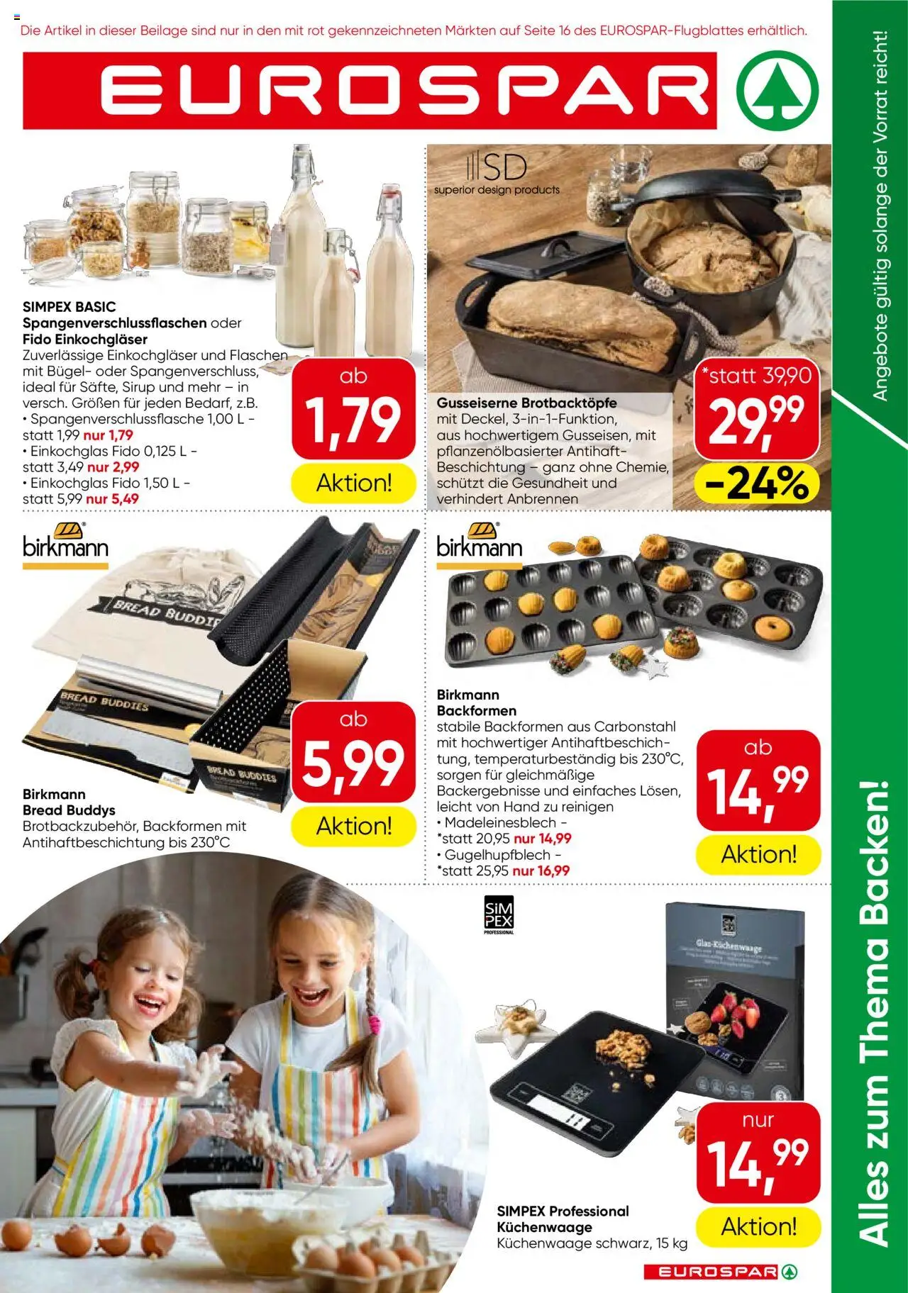  Eurospar Niederösterreich Alles zum Thema Backen ab (09.10.2025 - 22.10.2025) - Seite 1