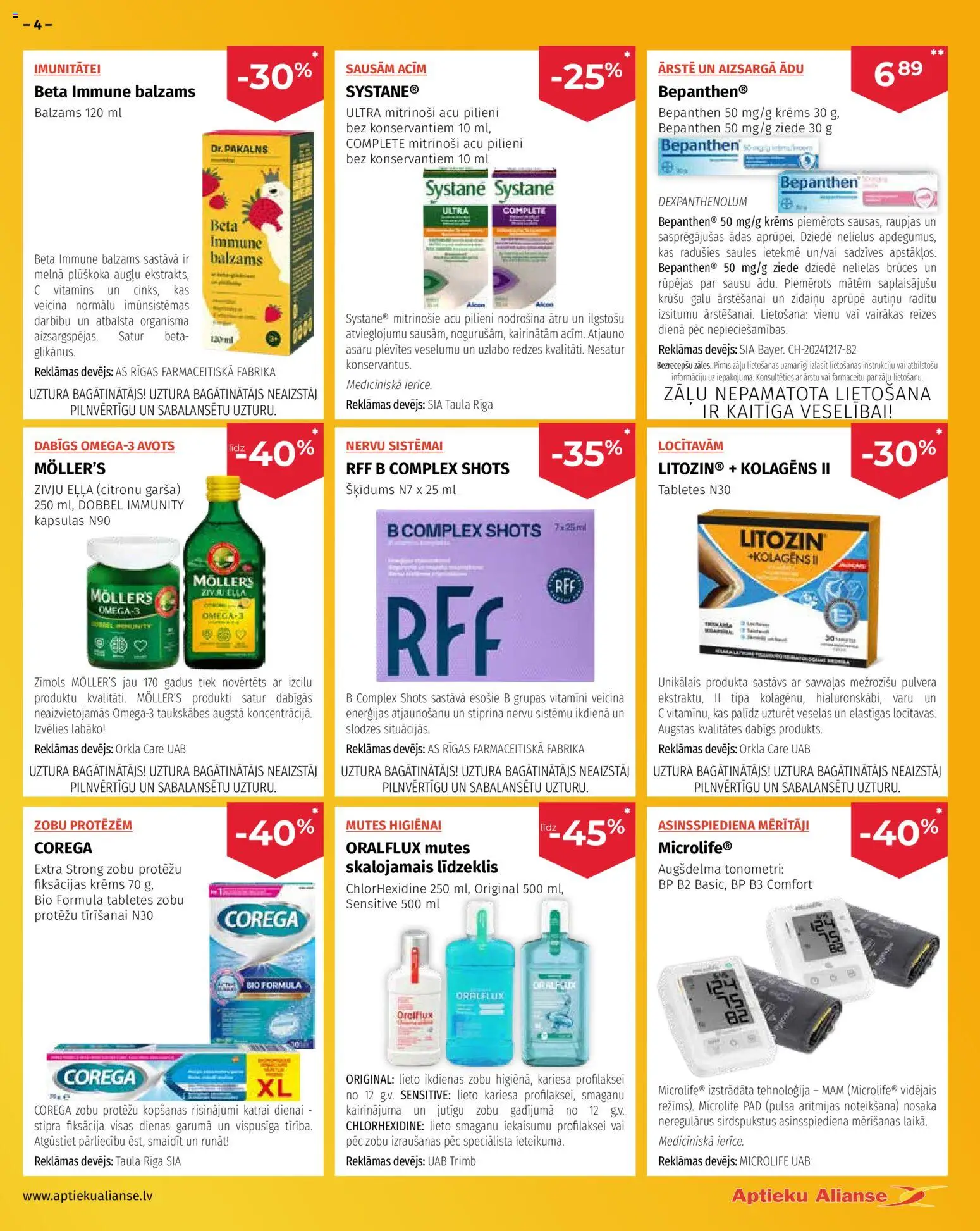 Skatīt Aptieku Alianse akciju bukletu, derīgs no 2026.01.02