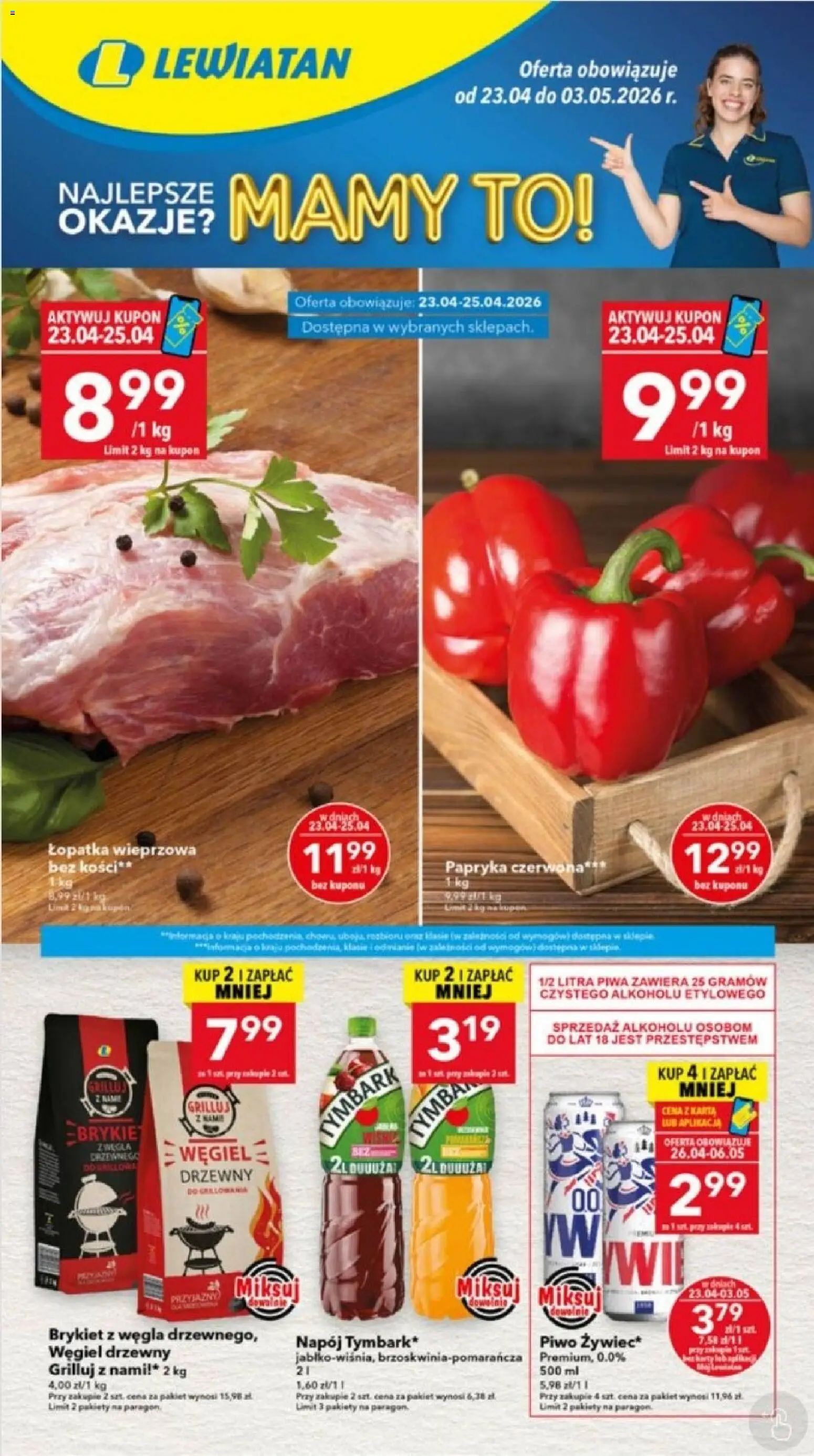 Pogląd gazetki "Lewiatan gazetka - Ostrów Wielkopolski" ze sklepu Lewiatan ważnej od 23.04.2026