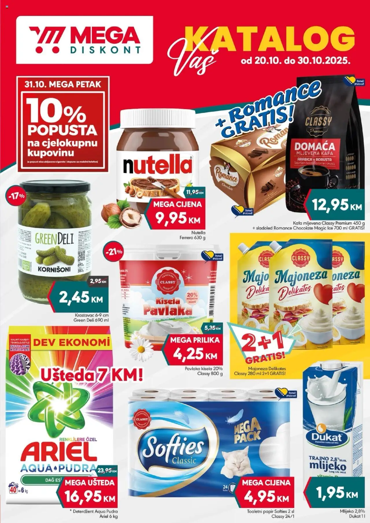 Pregled letka Katalog trgovine Mega Diskont vrijedi od 2025.10.20