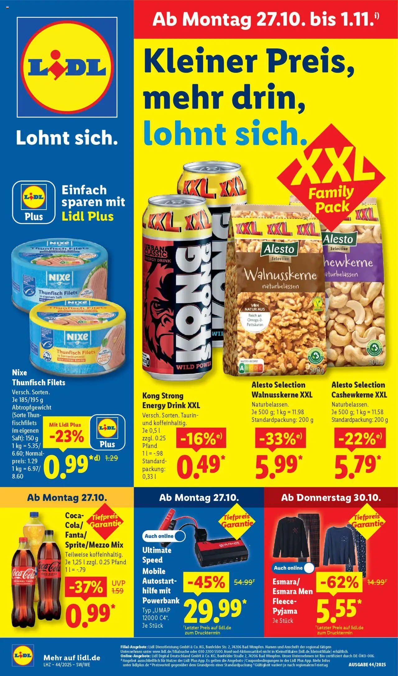 LIDL Prospekt ab Montag 27.10.2025 > Prospekt Aarbergen