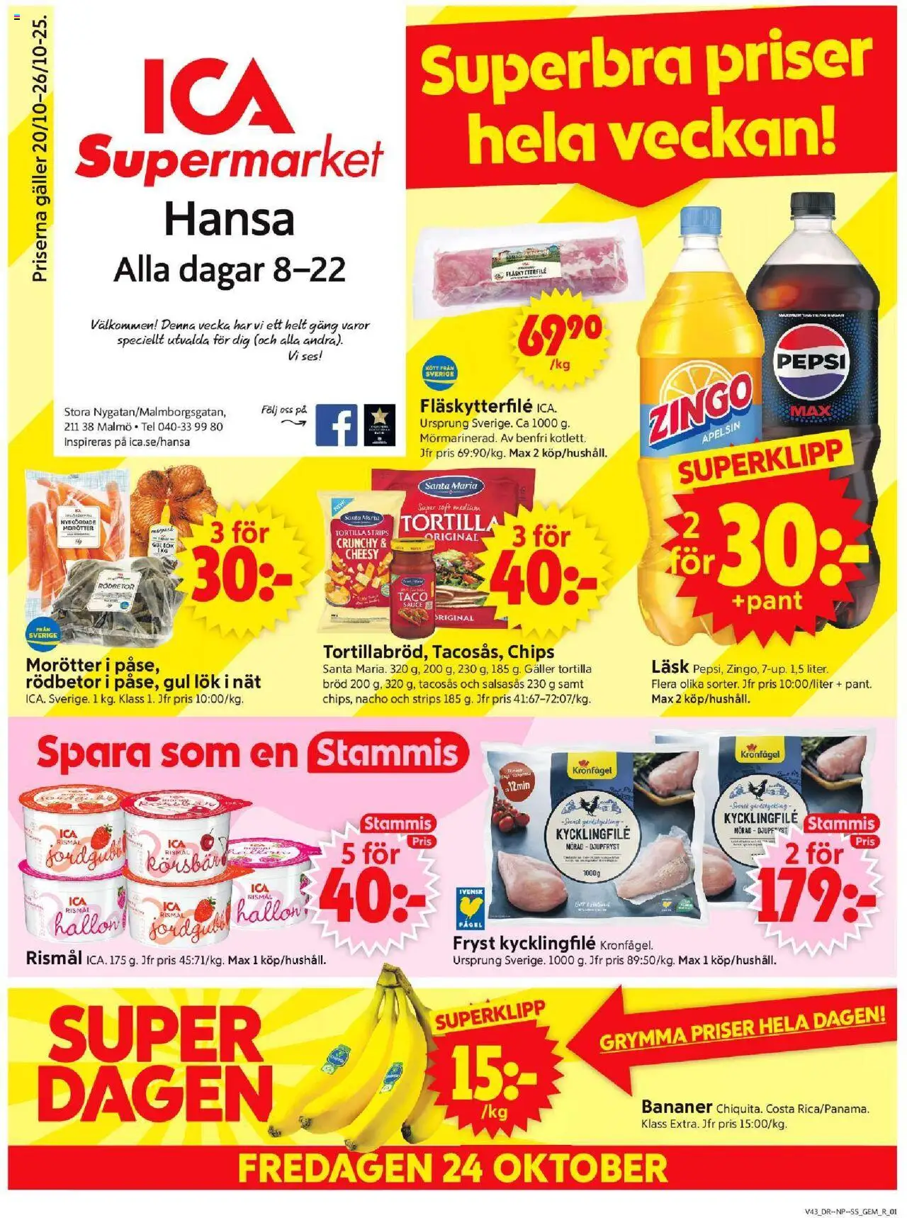 Malmö är giltig 20/10 2025 > Veckans Erbjudanden gäller från 20/10/2025 till 26/10/2025 sidnummer 1