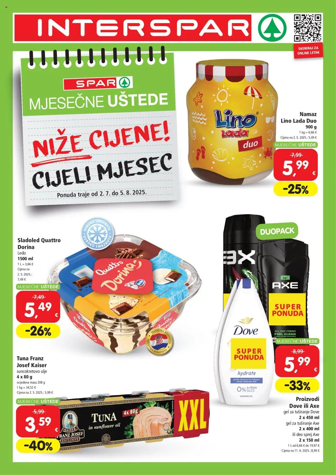 Interspar aktualni Katalog vrijedi od 02.07.2025 - tjedna akcija broj stranice 1