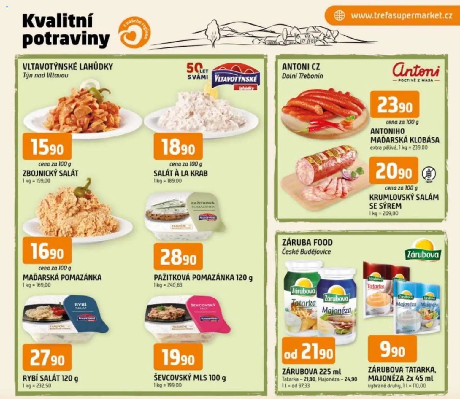 Náhled nabídky: Trefa Trefa leták - Kvalitní potraviny z našeho regionu platný od 29.04.2026