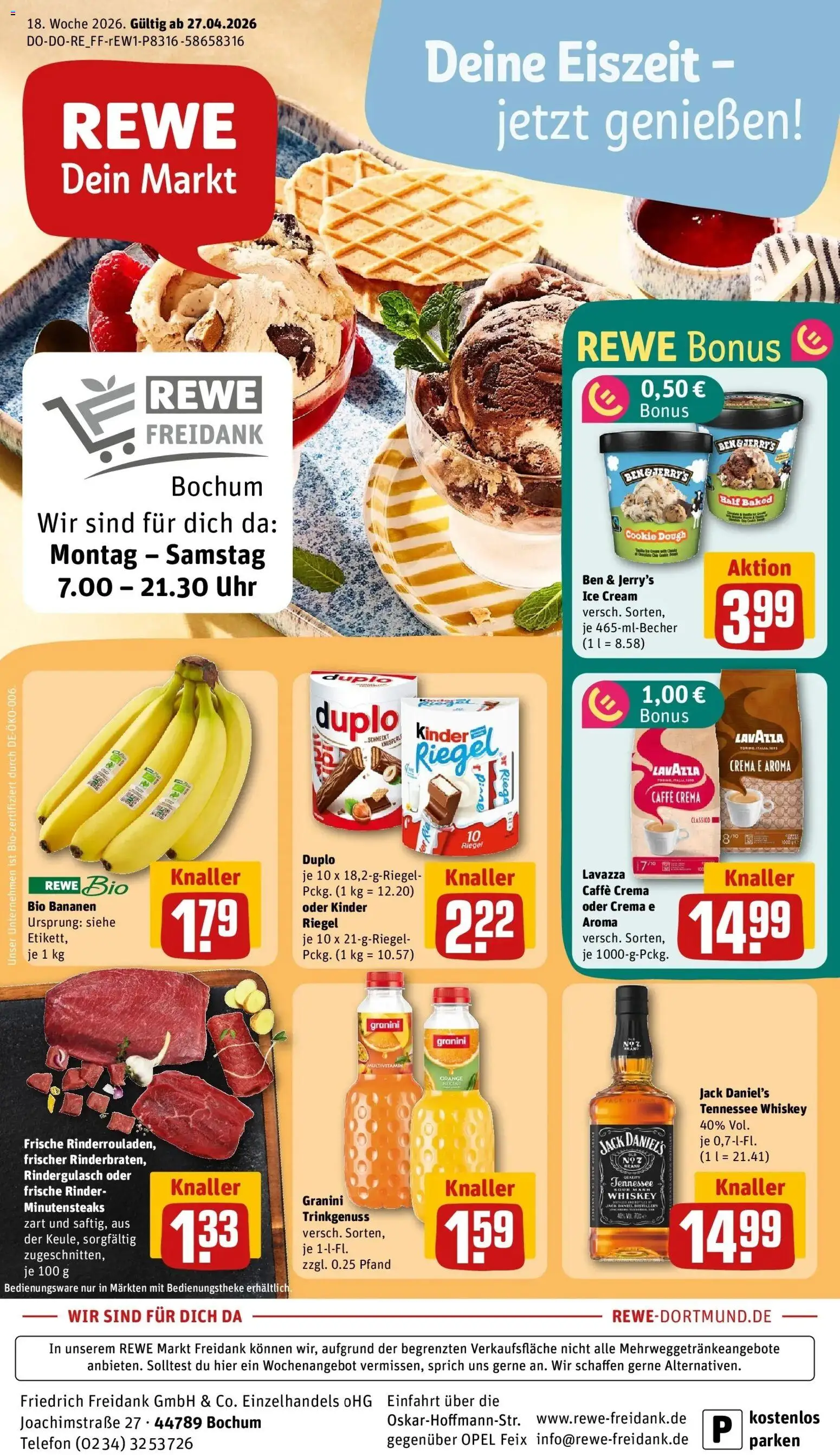 Vorschau von dem Prospekt des Geschäftes Rewe, gültig ab dem 27.04.2026