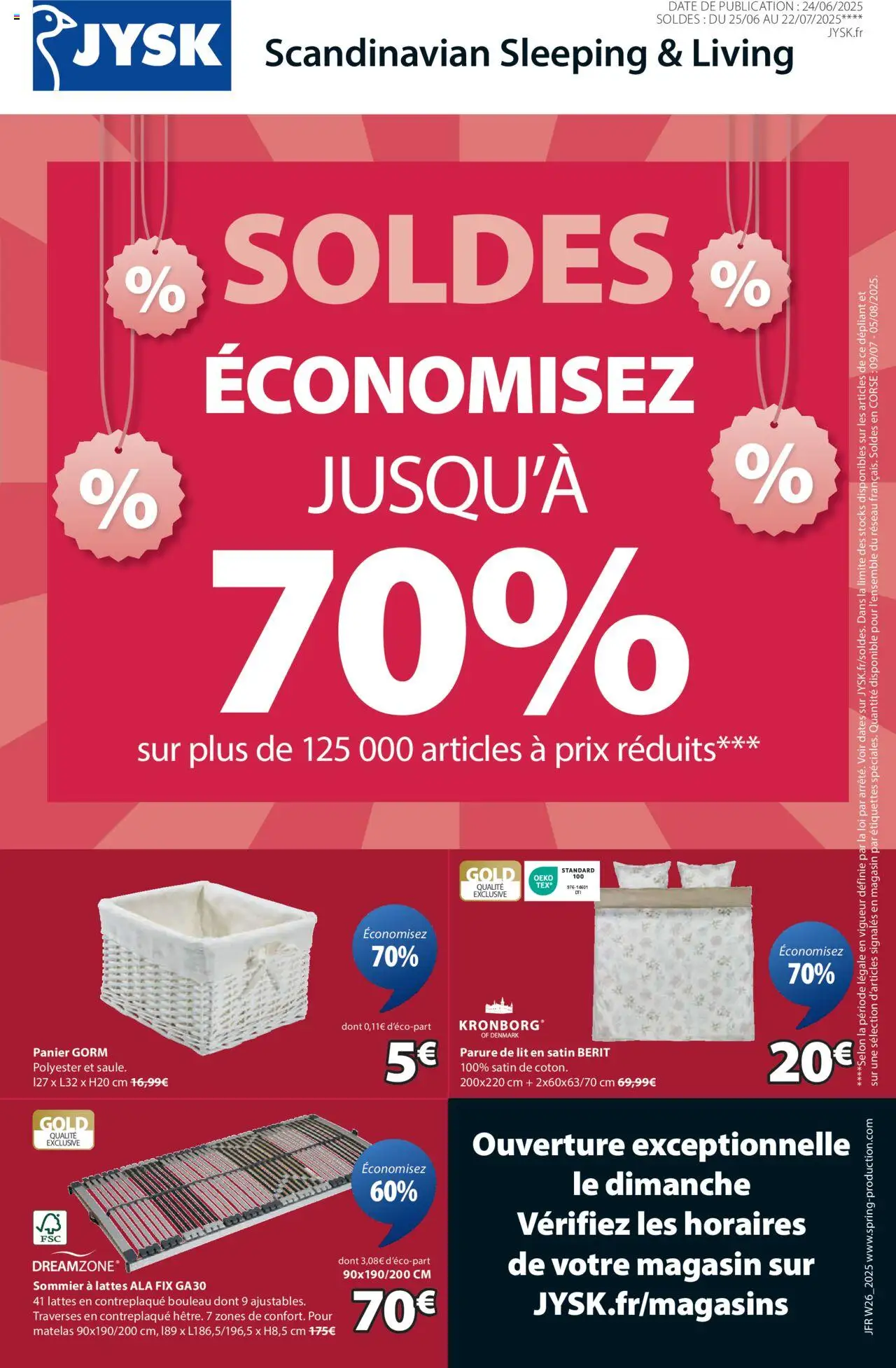 Brochure de la boutique Jysk valable du 25/06/2025 - Page numéro 1