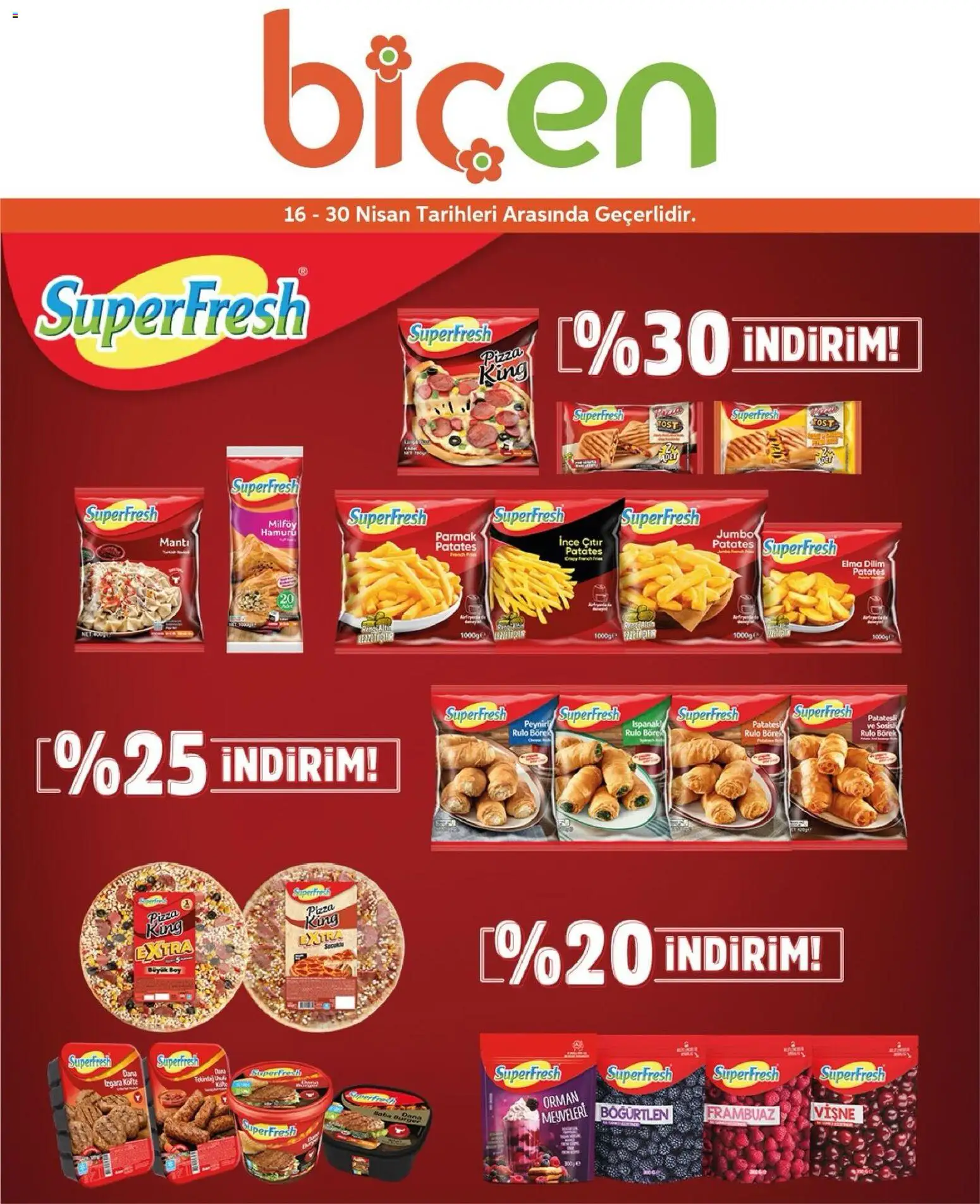 Biçen Market Biçen Market - İndirim Superfresh 16.04.2026 - Broşürünün önizlemesi