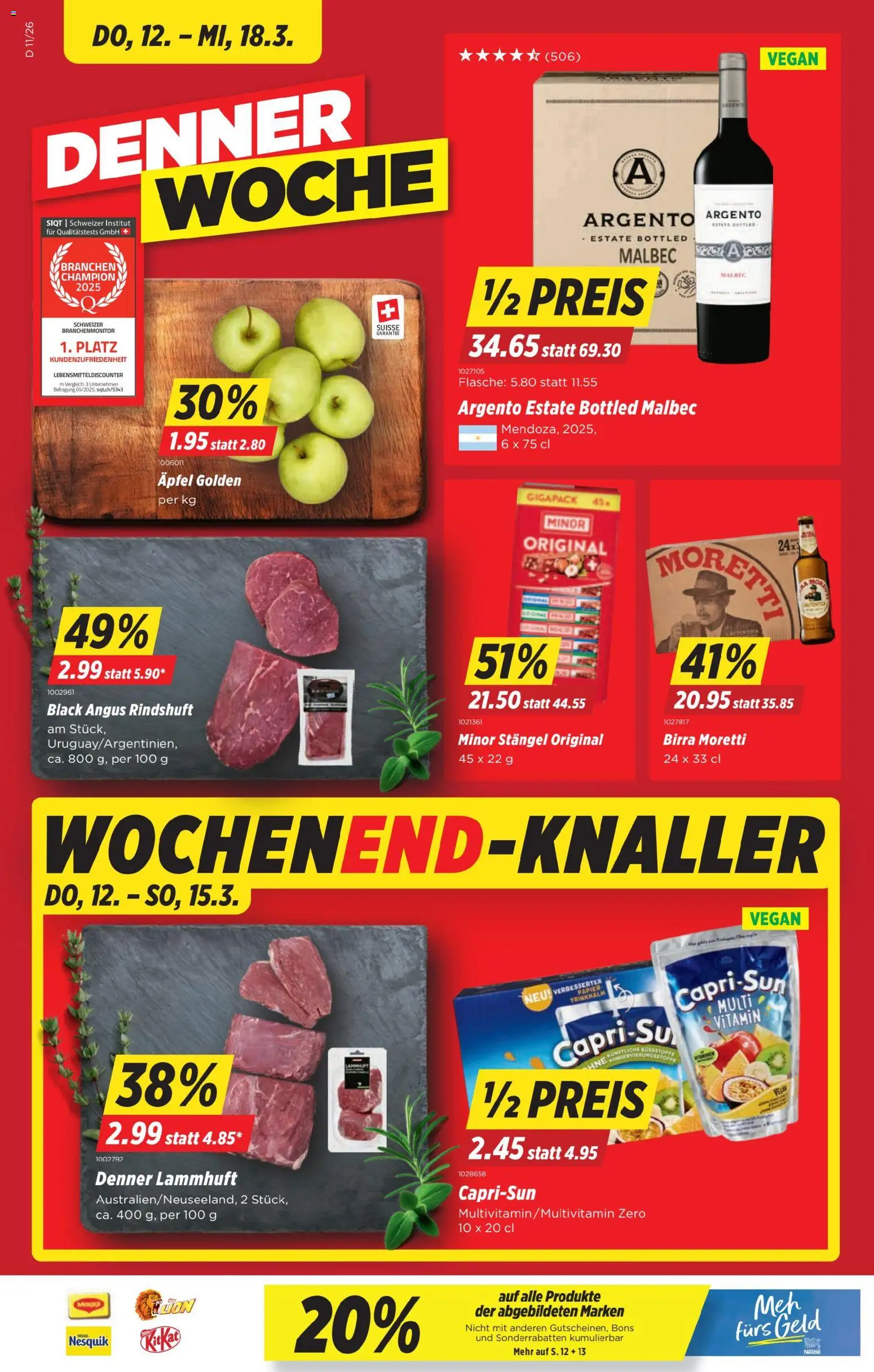 Vorschau des Merkblatts Denner aktionen vom Shop Denner gültig von 12.03.2026 bis 18.03.2026
