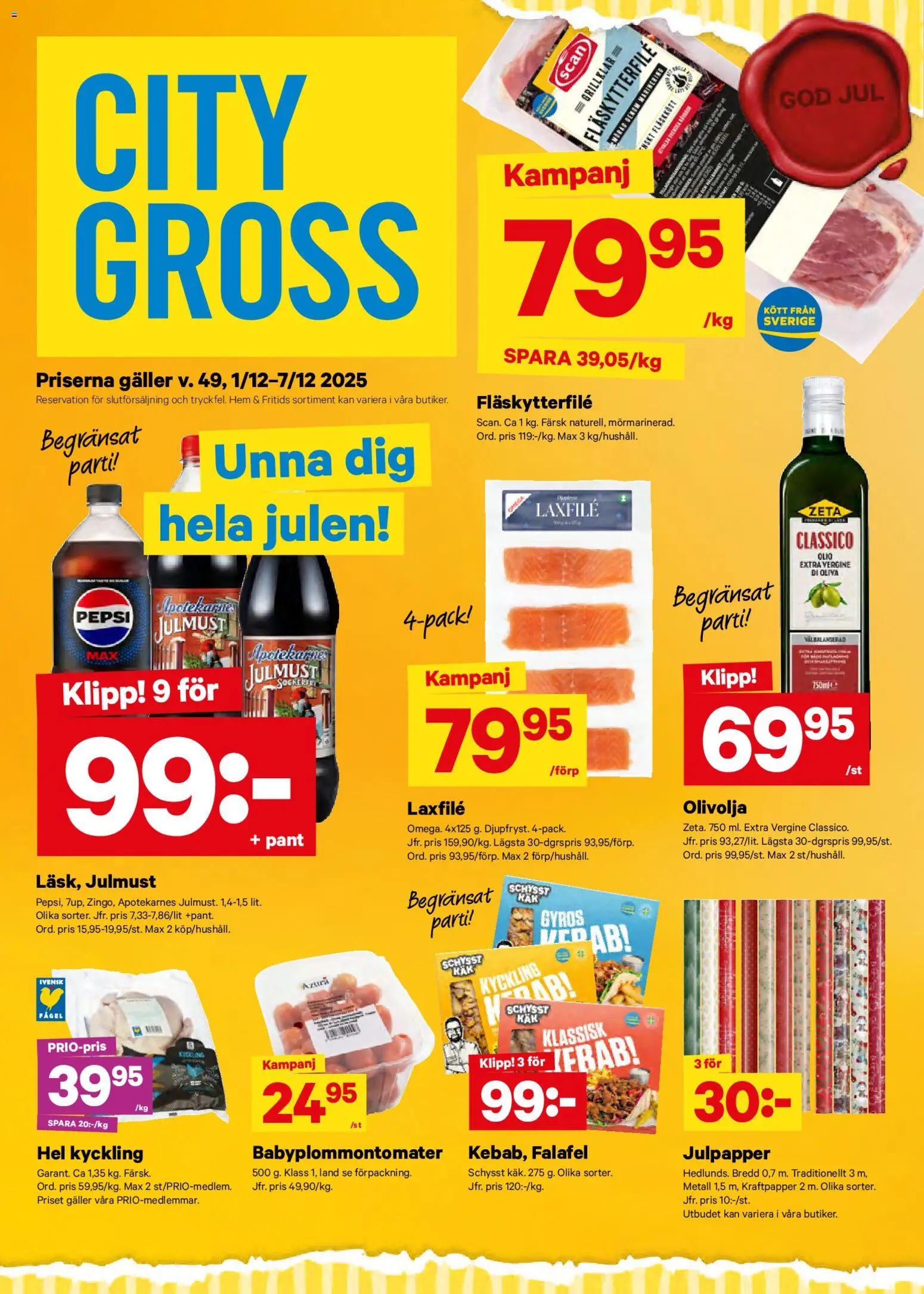 Förhandsgranska reklamblad Aktuella reklamblad City Gross från butik City Gross gäller från 01/12/2025