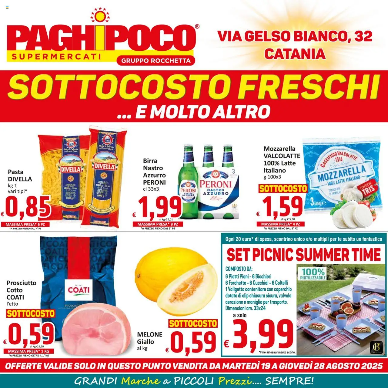 Volantino Paghi Poco valido da 19/08/2025 numero di pagina 1