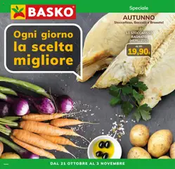 Anteprima dell'opuscolo Volantino Autunno dal negozio Basko valido da 21/10/2025