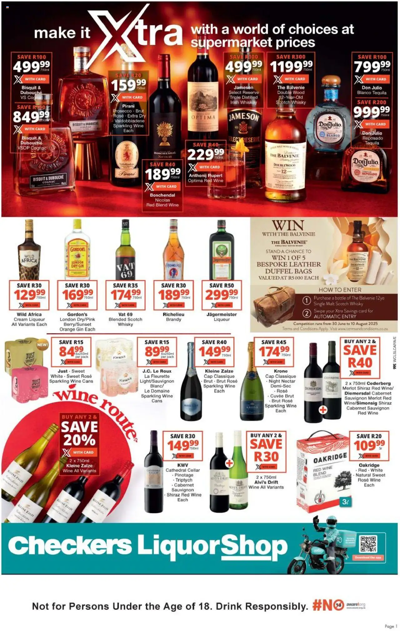 Checkers Western Cape - LiquorShop July Month-End Promotion 24/07 - 10/08/2025 >> Catalogue - Cap, Tequila, Gin, Whiskey, Brandy, Cognac, Rose wine, Cream liqueur