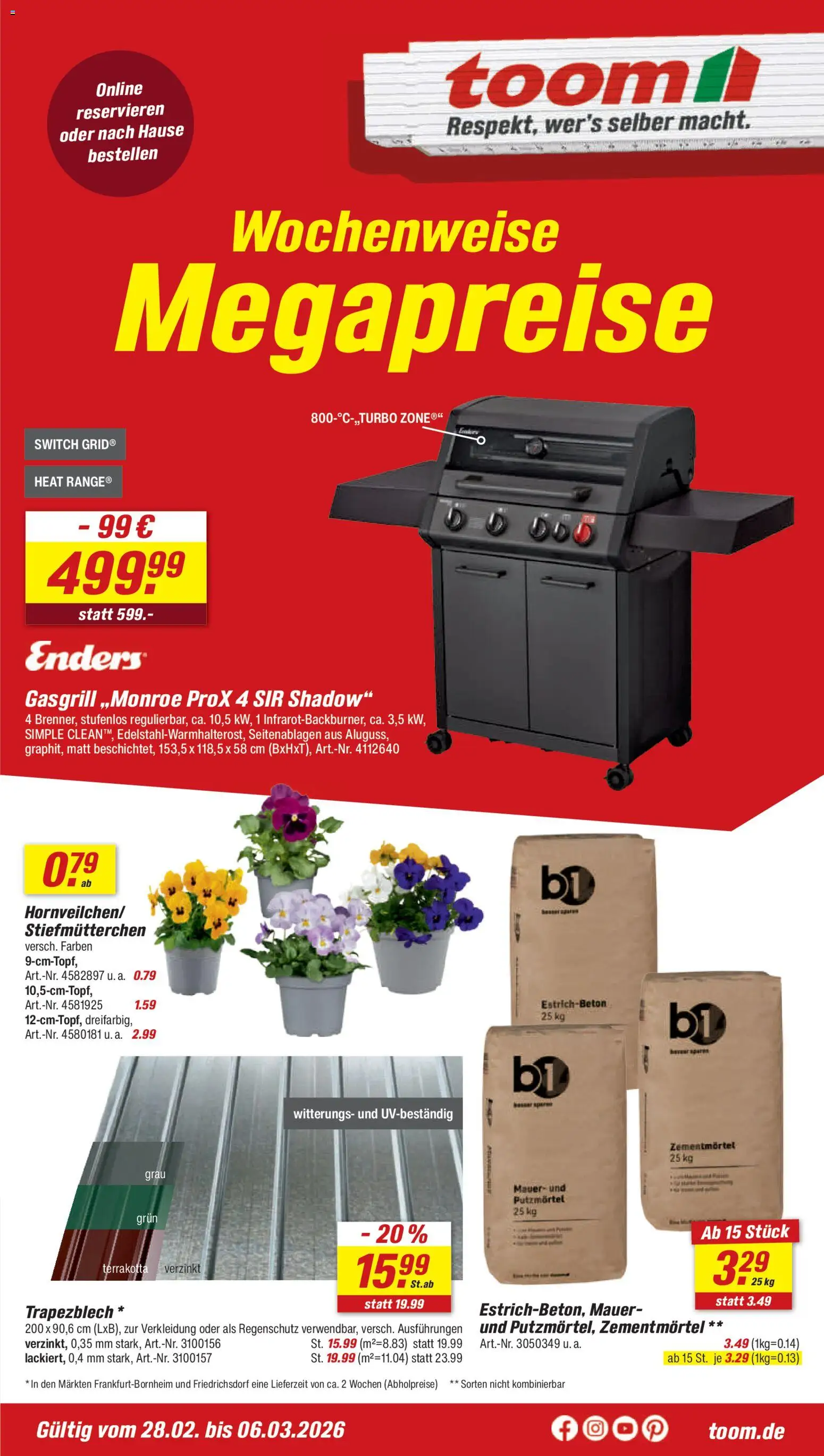 Vorschau von dem Prospekt des Geschäftes Toom Baumarkt, gültig ab dem 28.02.2026