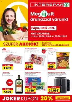 Interspar - Pápa üzlet megújulás megtekintése, amely érvényes 2025.10.16.-től