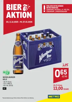 Vorschau der Angebote: Metro Wieselburger Bieraktion gültig ab 11.12.2025