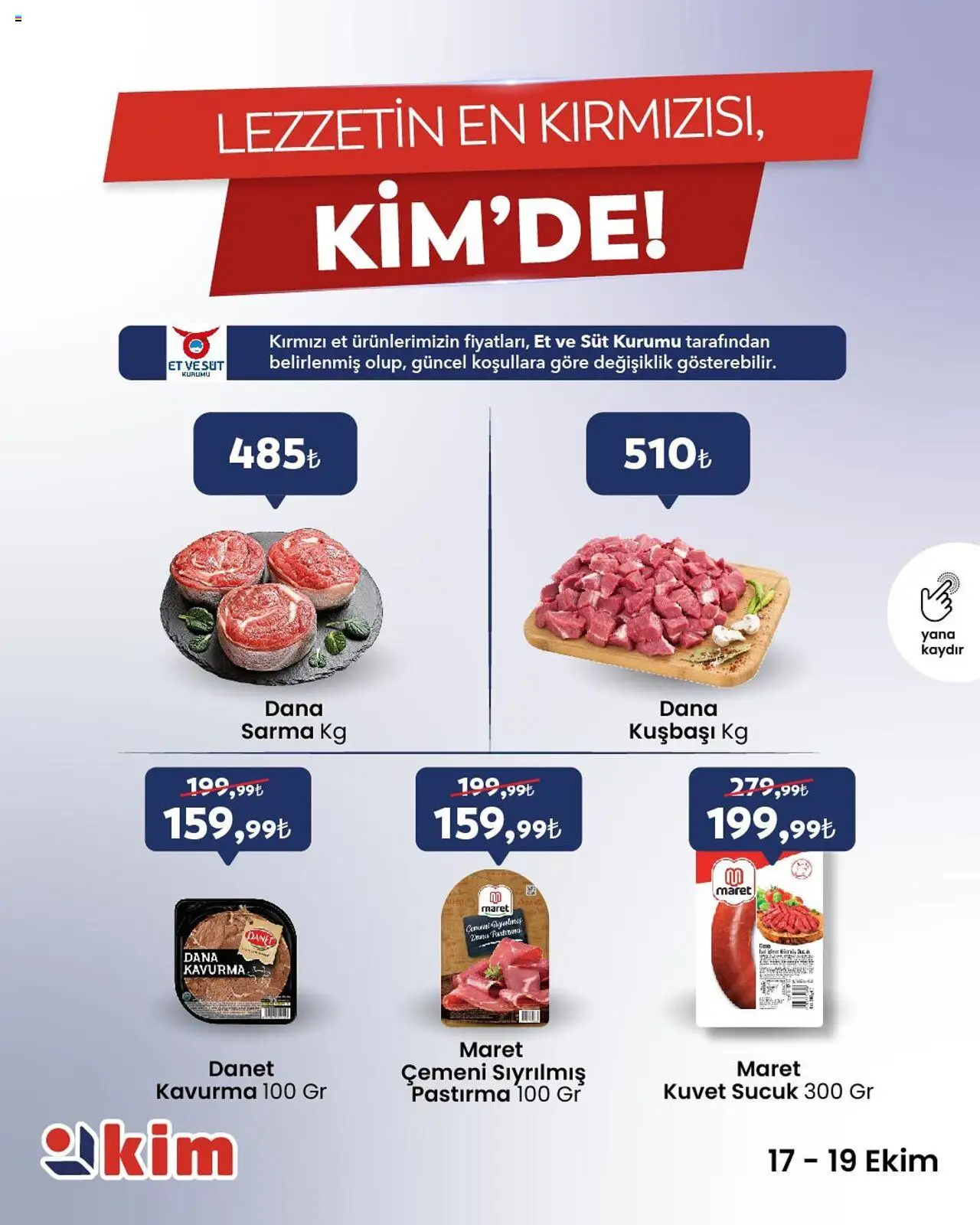 Kim Market Katalog Cuma-Pazar (17 Ekim 2025) > Broşür, Indirim - Sayfa numarası 1