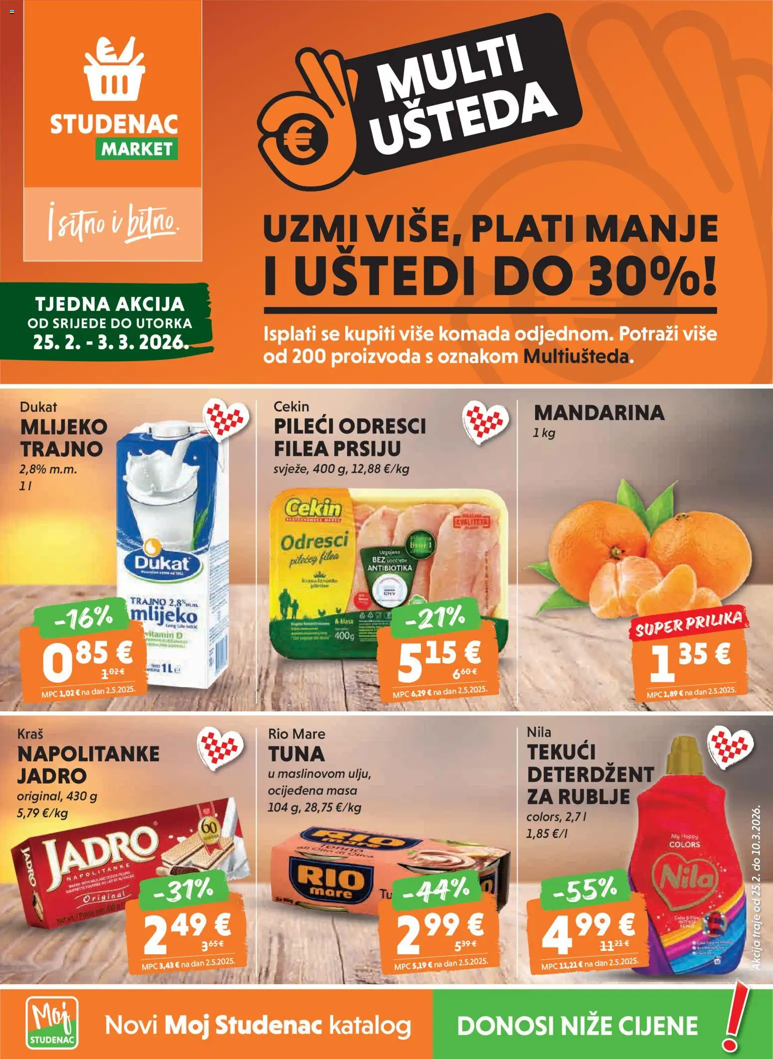 Pregled letka Tjedna Akcija trgovine Studenac vrijedi od 25.02.2026