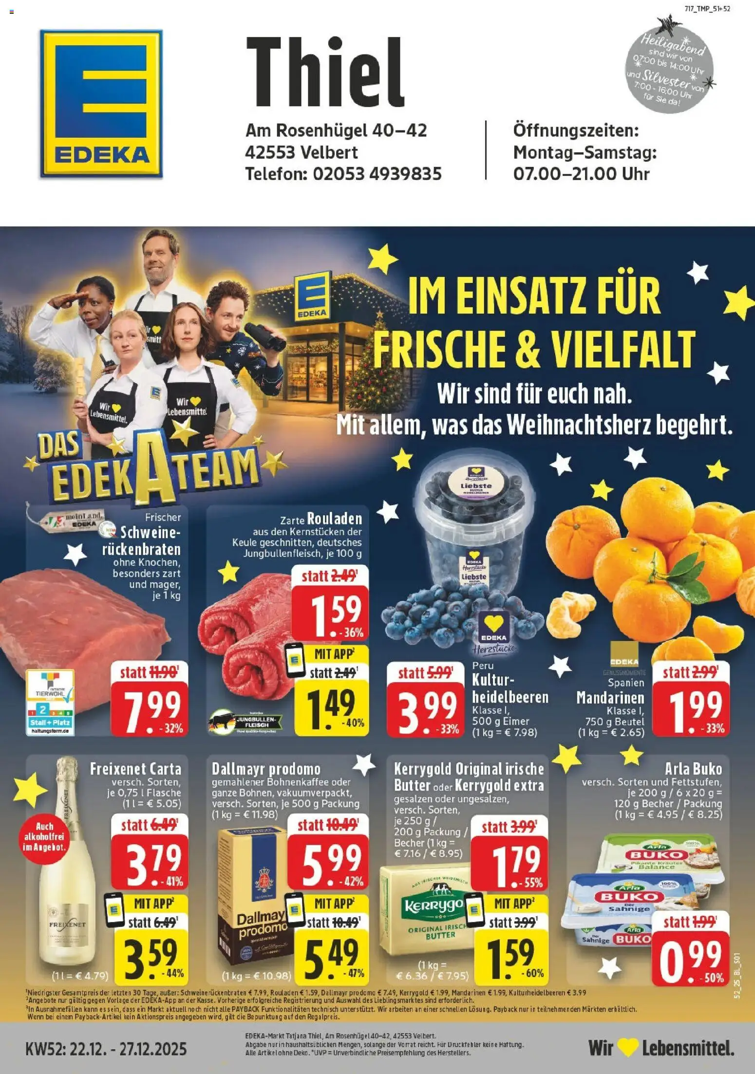 Vorschau von dem Prospekt des Geschäftes Edeka, gültig ab dem 22.12.2025