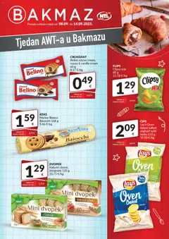 Pregled letka Tjedan AWT-a trgovine Bakmaz vrijedi od 08.09.2025