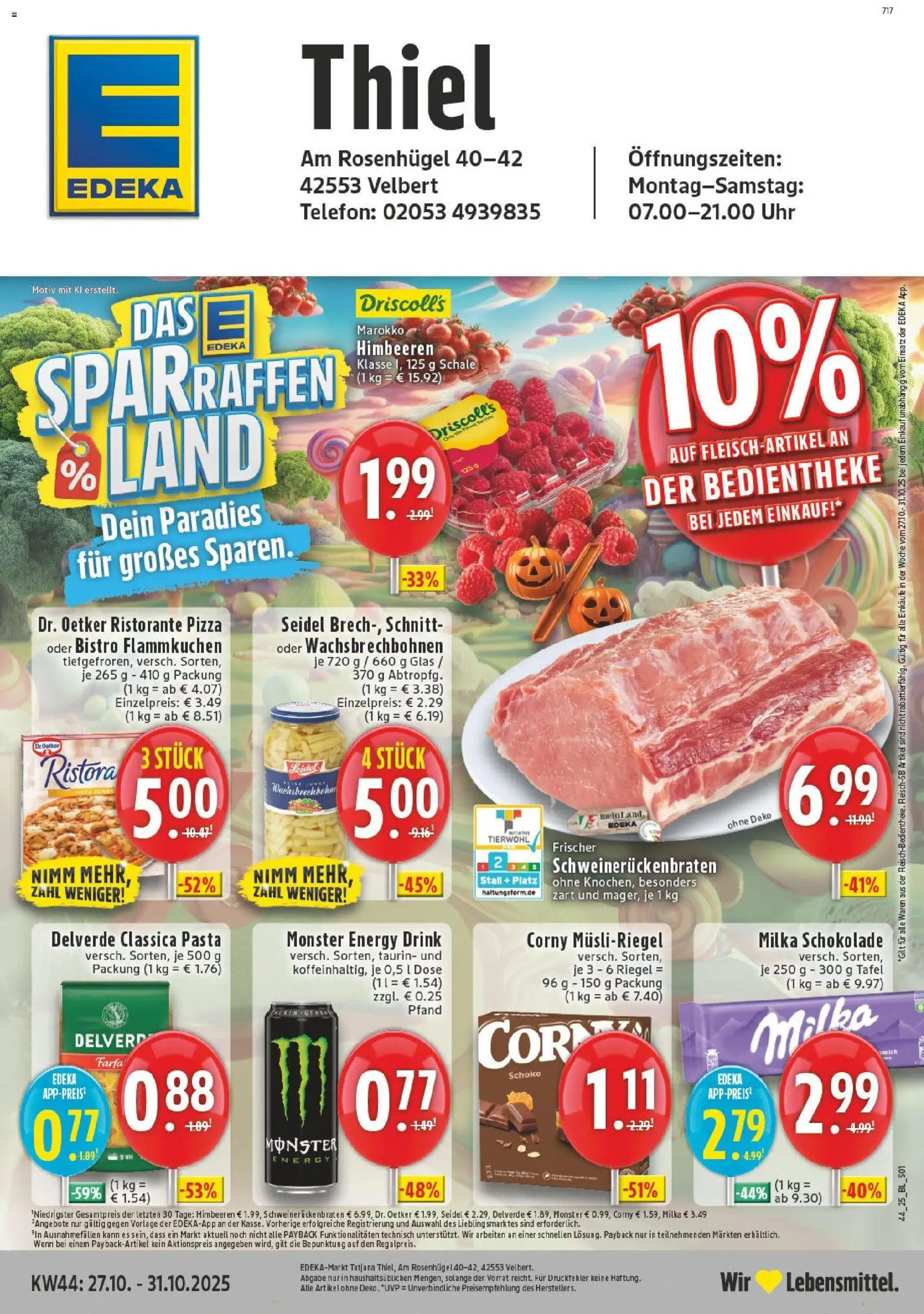 EDEKA Prospekt ab 26.10.2025 - Prospekt Velbert-Neviges Online