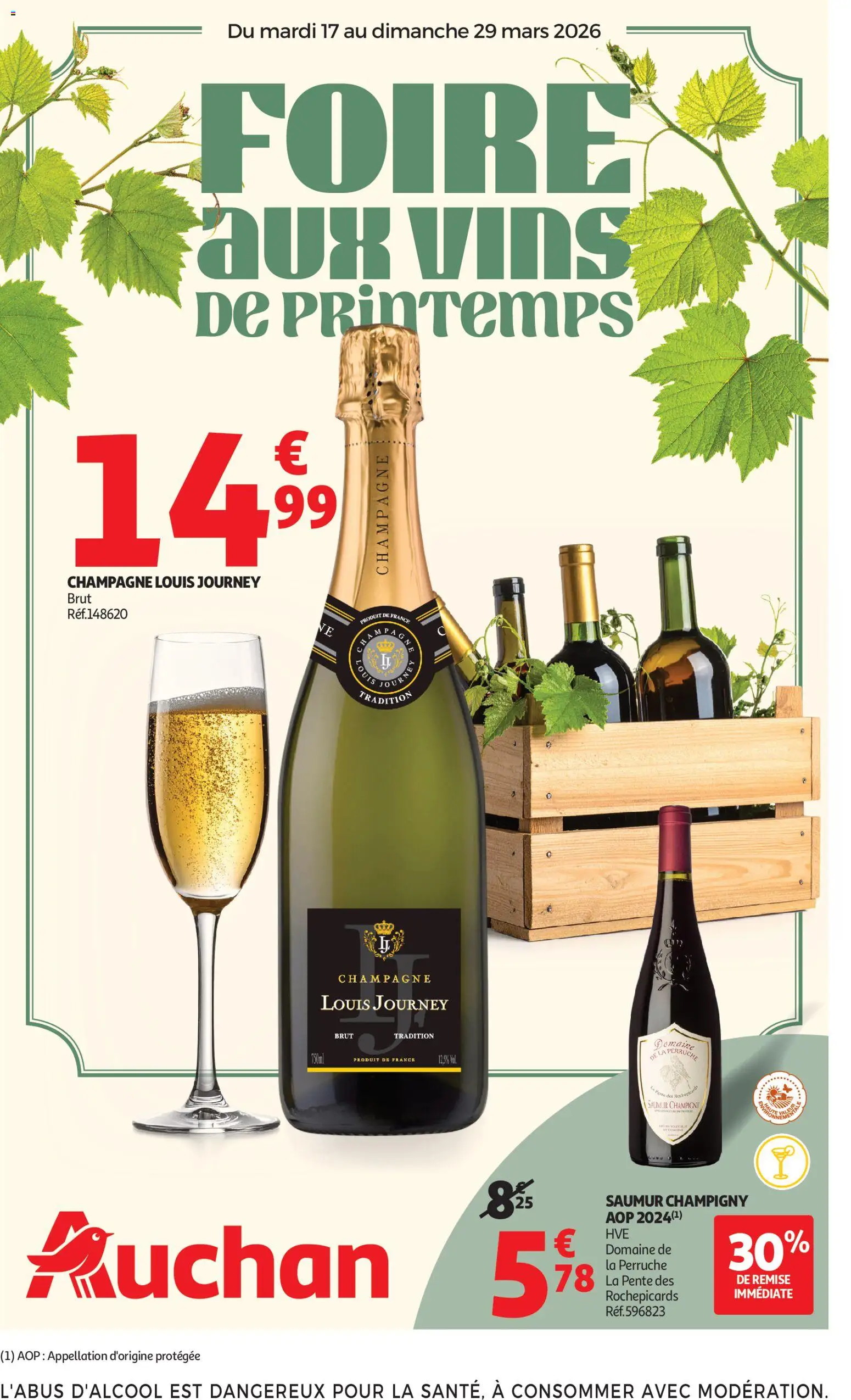 Voorbeeld van Auchan Folder / Publicité Vins van winkel Auchan geldig vanaf 17/03/2026