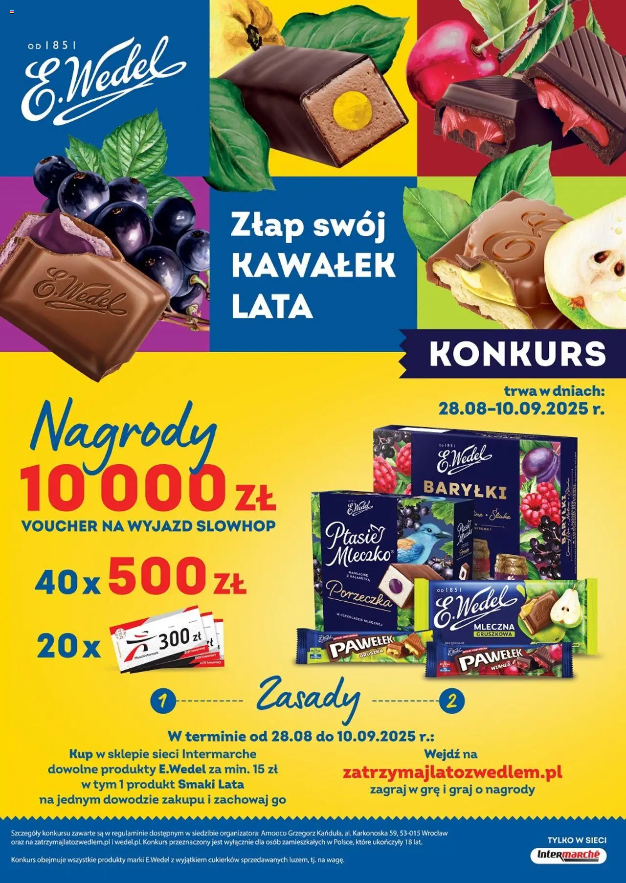 Intermarche Konkurs - Złap swój kawałek lata od 28.08.2025 - Nowa Gazetka - Numer strony 1 - Porzeczka