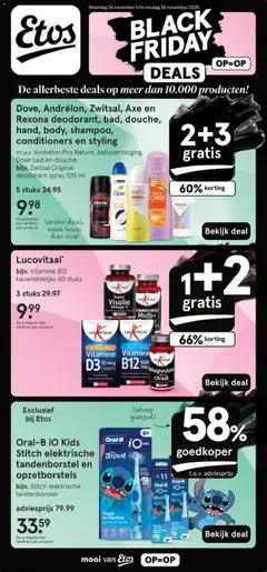 Voorbeeld van Black Friday van winkel Etos geldig vanaf 24-11-2025