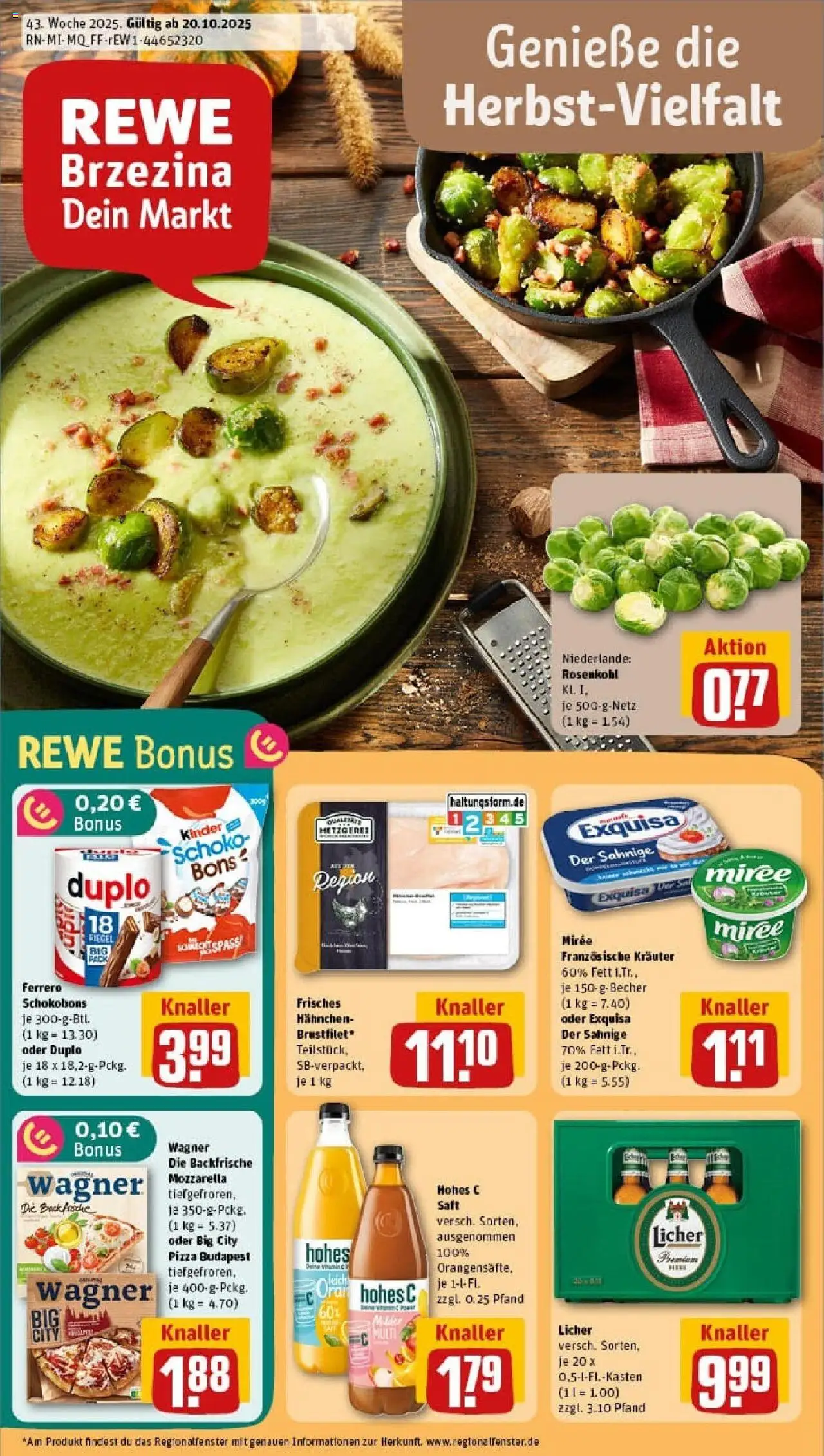 REWE Prospekt ab 19.10.2025 nächste Woche - Prospekt Wiesbaden / Delkenheim	