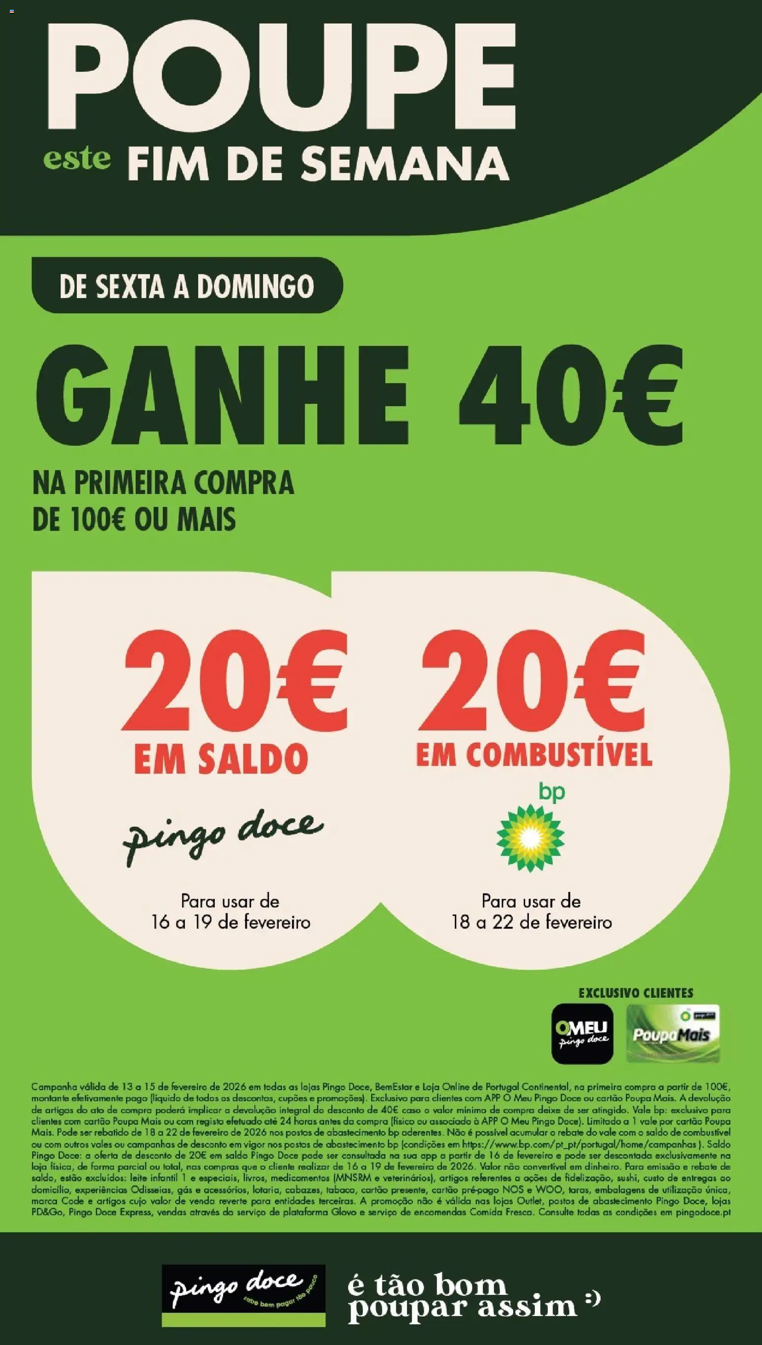 Pré-visualização do folheto da loja Pingo Doce válida a partir de 13/02/2026