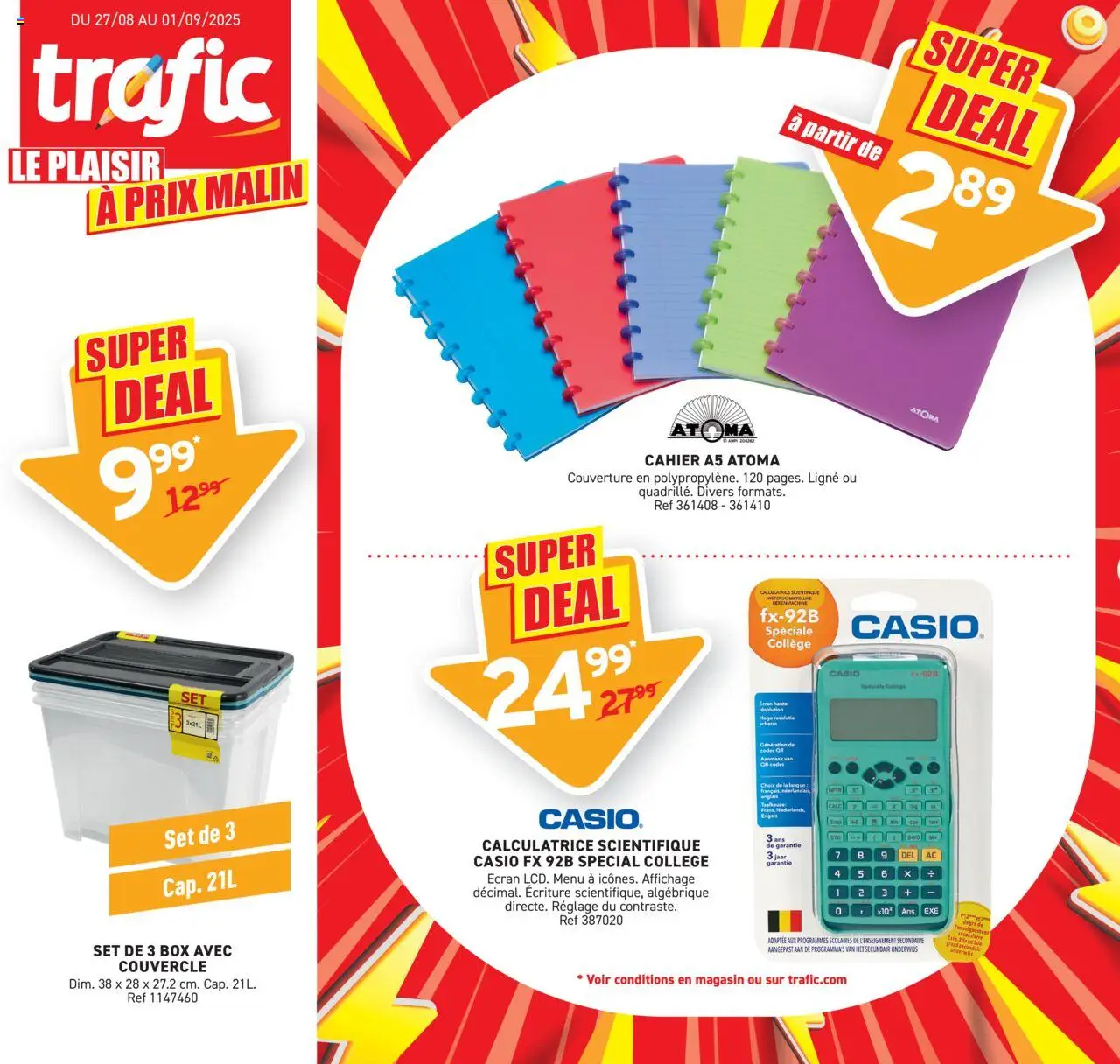 Trafic shop Publicité geldig vanaf 27/08/2025 - Paginanummer 1